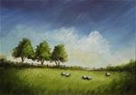 Three trees, five sheep - Posted on Monday, November 17, 2014 by Jane Palmer