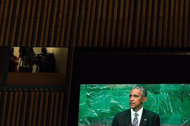 President Obama speaking to the United Nations General Assembly in New York on Tuesday. In nearly eight years in office, he has not had a veto overridden.