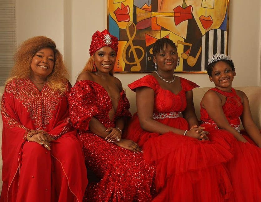 Three generations of beauty! Annie Idibia poses with her mum and daughters in new photos