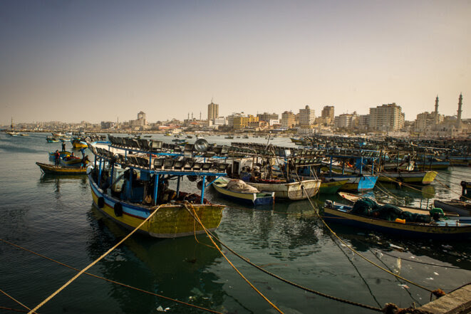 Le port de Gaza, autrefois source de beaucoup de revenus, désormais contraint par les limites de pêche imposées par les Israéliens © Thomas Cantaloube Le port de Gaza, autrefois source de beaucoup de revenus, désormais contraint par les limites de pêche imposées par les Israéliens © Thomas Cantaloube