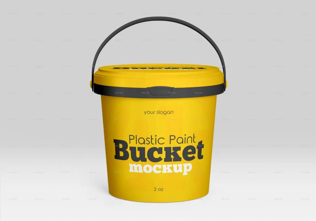 20+ Colorful Free Paint bucket mockups PSD Templates