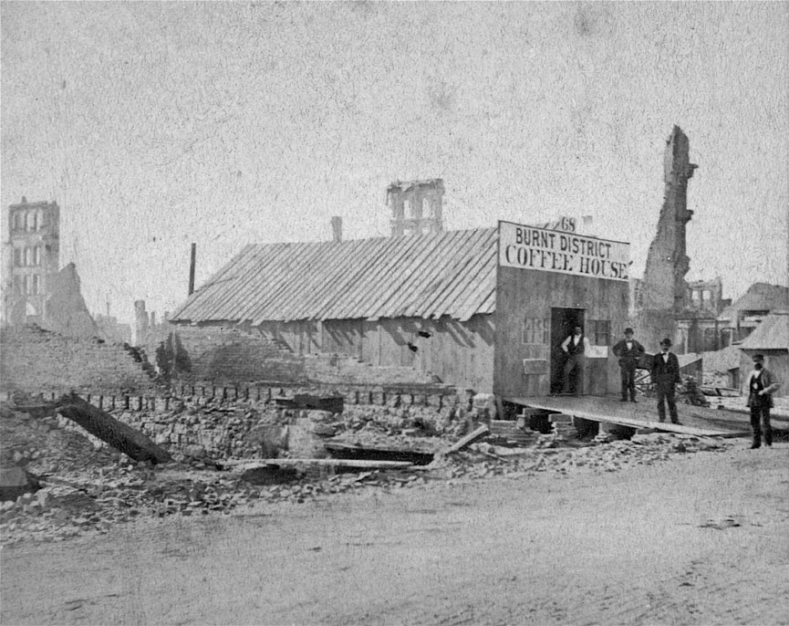 1871                                                          chicago cafe                                                          after fire