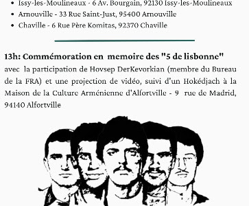 Commémoration en mémoire des 5 de Lisbonne - 40 ans