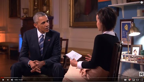 Ingrid Nilsen interview with Barack Obama still