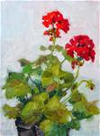 Spring Geraniums,still life,oil on canvas,12x9,price$450 - Posted on Sunday, March 22, 2015 by Joy Olney