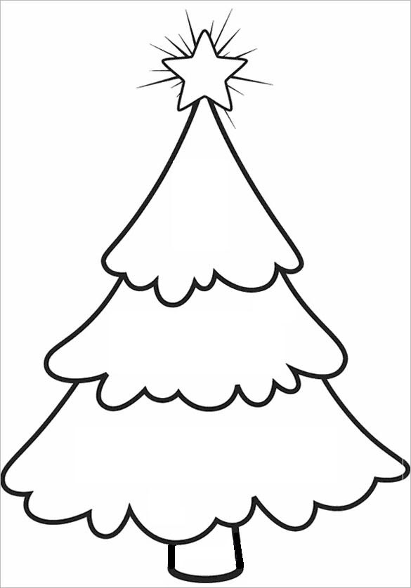 Christmas Tree Drawing Template at Explore