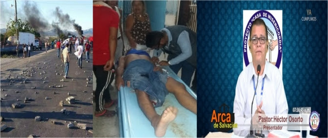 Heridos y golpeados en segundo día de protestas en Choluteca, mientras pastor denuncia que policía le disparó bala viva