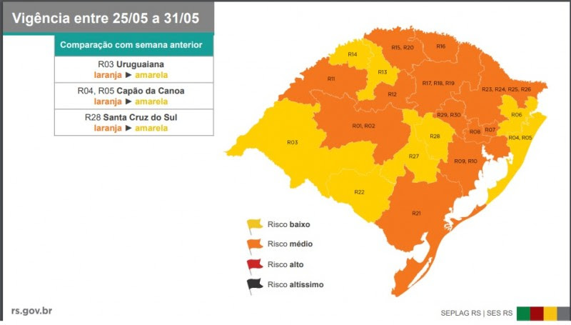 Mapa distanciamento 3 rodada