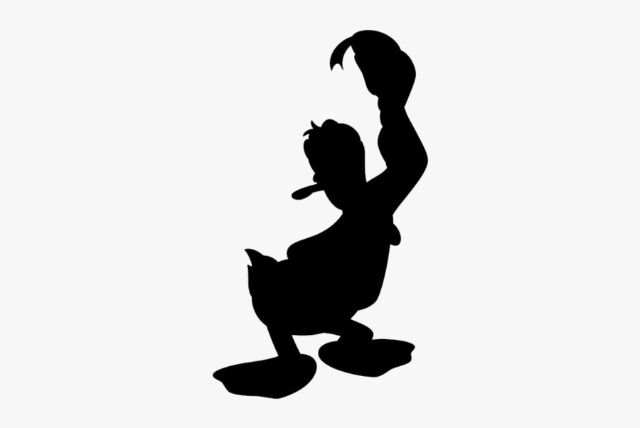 A silhouette of a cartoon character 