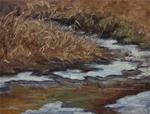 Ice in the creek-plein air - Posted on Saturday, March 7, 2015 by Veronica Brown