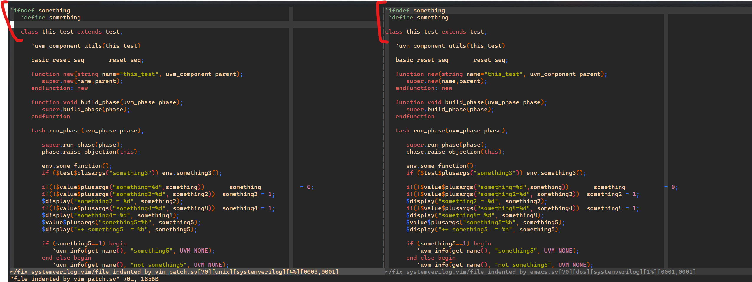 Vim Vim Not Able To Indent Systemverilog Files Properly Issue