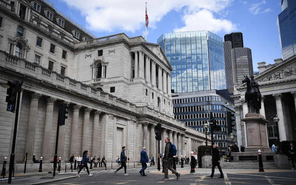 The Bank of England predicts the UK will enter five quarters of contraction from the end of the year CREDIT: ANDY RAIN/EPA-EFE/Shutterstock