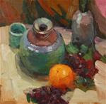 Pot with Orange - Posted on Tuesday, March 17, 2015 by Kathryn Townsend