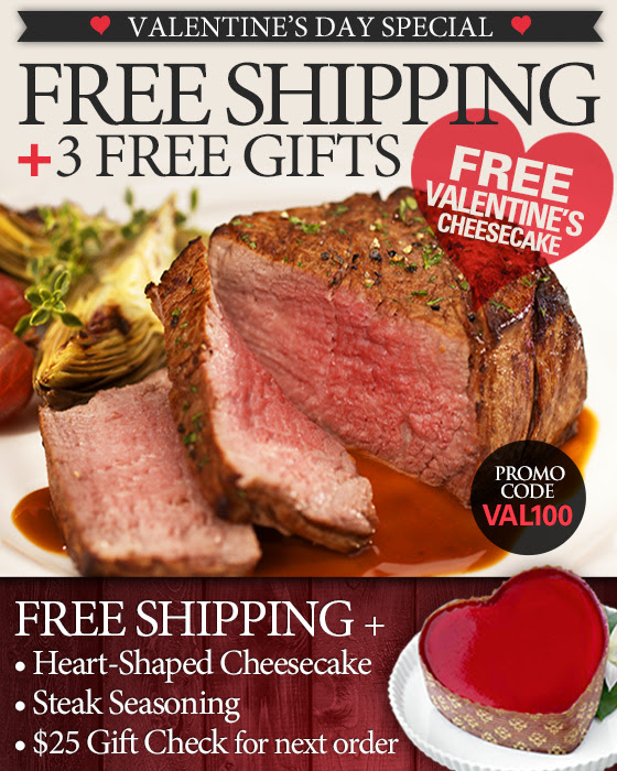 Chicago Steak Company: Last few days for the Valentine`s Day promotion!