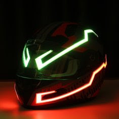 Rechargable Version Motorcycle Helmet LED EL Night Light Strip