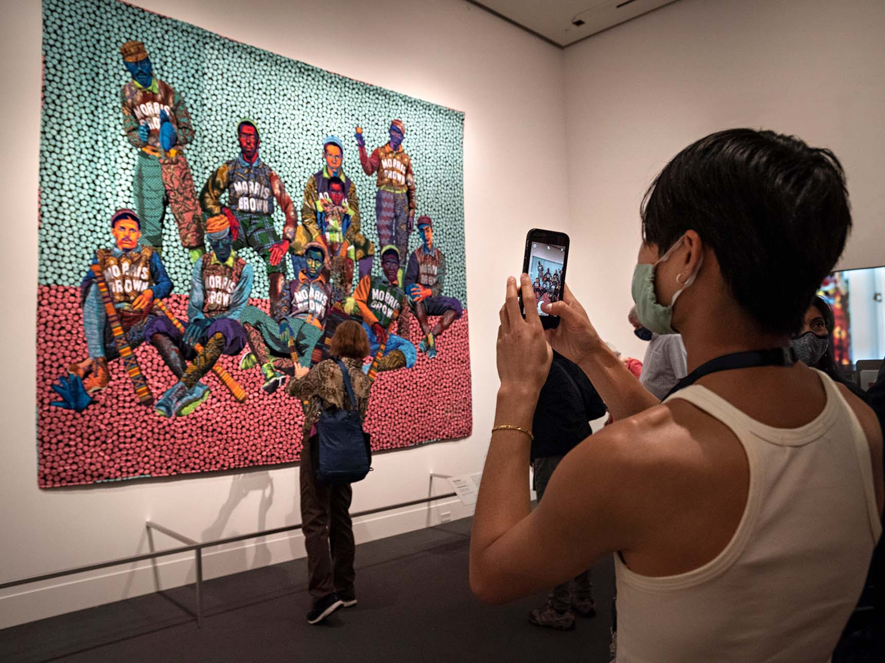 Credit Bisa Butler, To God and Truth (detail), 2019. Printed cotton, pieced, appliquéd, and quilted. John H. and Ernestine A. Payne Fund, The Heritage Fund for a Diverse Collection, and Arthur Mason Knapp Fund. © Bisa Butler and Claire Oliver Gallery.
