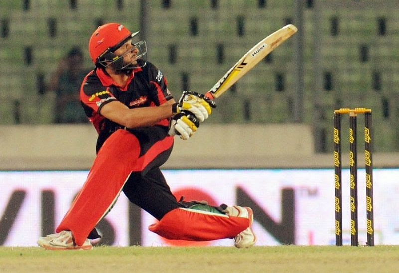 Shahid Afridi won the match for Sylhet Superstars in the last over
