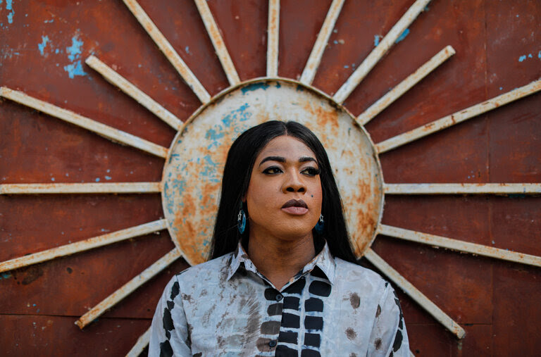 The musician Maxine Angel Opoku, 37, at her home in Accra, Ghana.