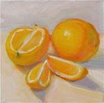 Lemons with Wedges,still life,oil on canvas,6x6,price$200 - Posted on Saturday, March 14, 2015 by Joy Olney