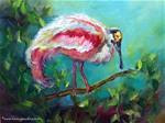 Roseate Spoonbill - Florida Bird Painting - Nancy Medina Art - Posted on Tuesday, December 30, 2014 by Nancy Medina