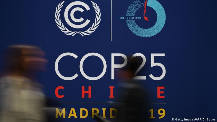 Logo da 25ª Conferência da ONU sobre as Mudanças Climáticas (COP25) em Madri