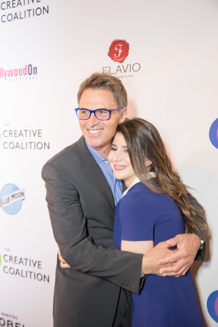 The Creative Coalitions President Tim Daly and TV daughter Kathrine Herzer  Madame Secretary 