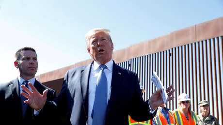 Donald Trump visita el muro fronterizo, San Diego, California, EE.UU., 18 de septiembre de 2019.
