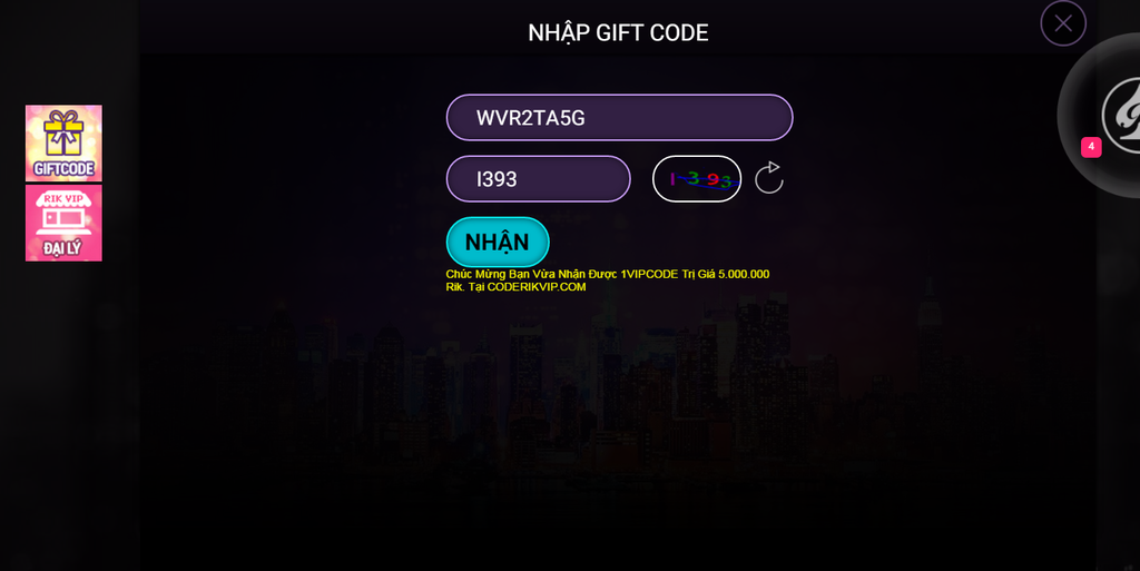 Nhận Code RIKVIP- Free - Cổng game bài đổi được thẻ điện thoại- rikvip CODE3_zpskmqwzu3h