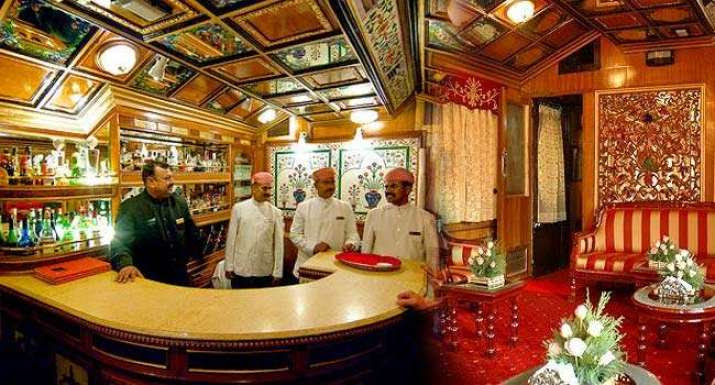 Inside the Mahaparinirvan Express. From palaceofwheels.wordpress.com