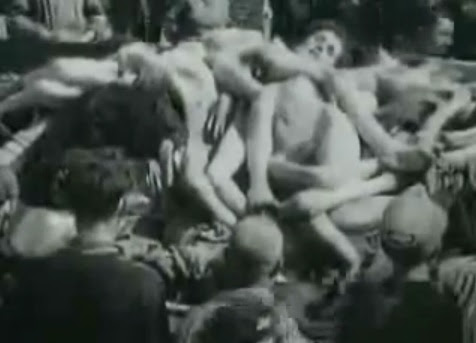 Bergen-Belsen, hips of dead bodies on                               a trailer (12min. 54sec.)