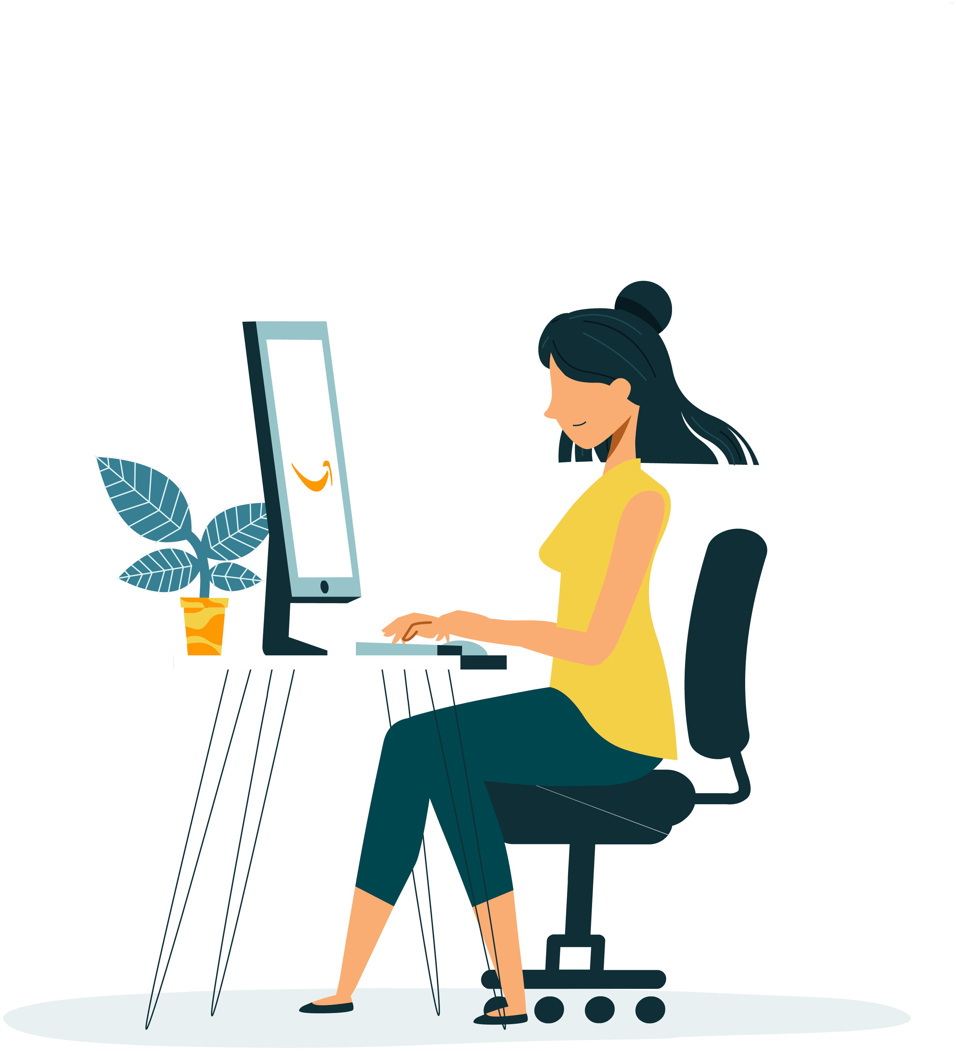 woman sitting at computer\ 180x152