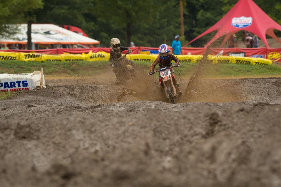 Luke Fauser came away with the 65cc (10-11) Championship after a very muddy last moto.