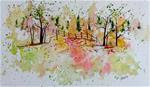 Original Watercolor Painting- "A Splash of Autumn" - Posted on Thursday, December 4, 2014 by James Lagasse