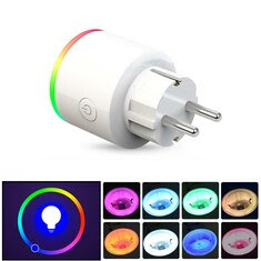 AC100-250V 16A EU Electricity Statistics RGB Light Wifi Socket