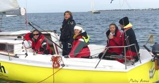 L’équipage 100 % féminin portant les couleurs d’Endobreizh.