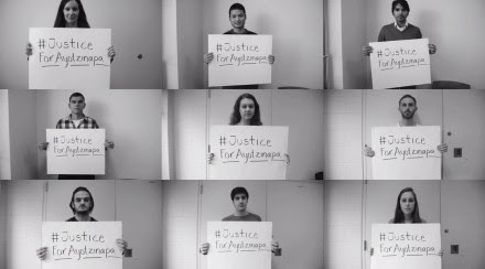 El reclamo de justicia por Ayotzinapa. Foto: Tomada de YouTube