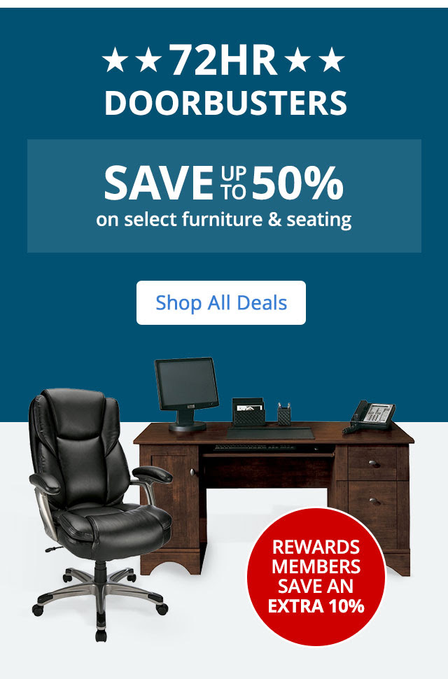 3 Day Doorbuster - Save up to 50% on select furniture & seating