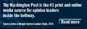 The Washington Post is the #1 print and online media source for opinions leaders inside the beltway. Read more at washingtonpost.com/opinionleaders