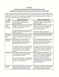 ESSER II Fact Sheet