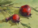 Pomegranates on Green - Ten of 30 in 30 - Posted on Sunday, January 11, 2015 by Laurel Daniel