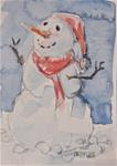 Holiday Snowman No. 2 - Posted on Wednesday, December 3, 2014 by Brande Arno