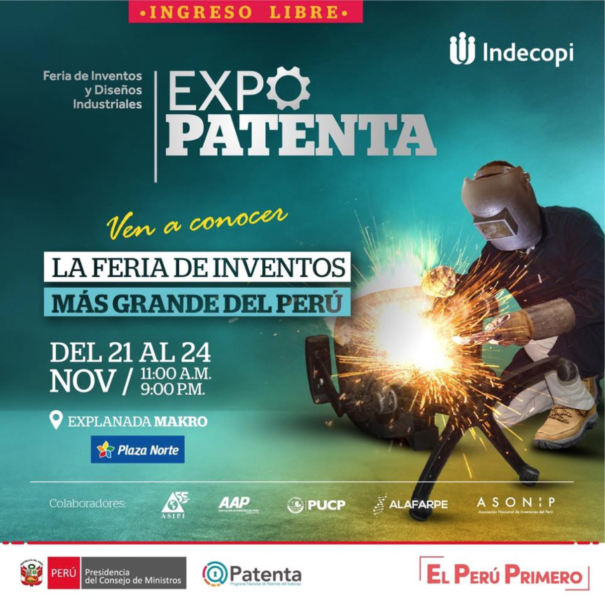 ¡Toda la creatividad de los peruanos en un solo lugar! ¡Visita la Expo Patenta 2019!