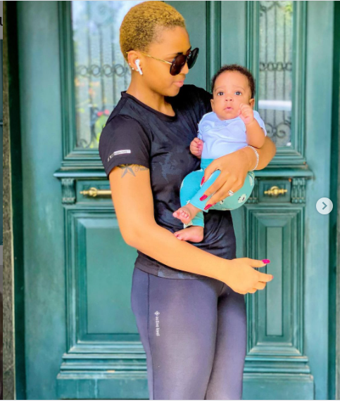 Adorable photos of Regina Daniels and Ned Nwoko with their son, Munir