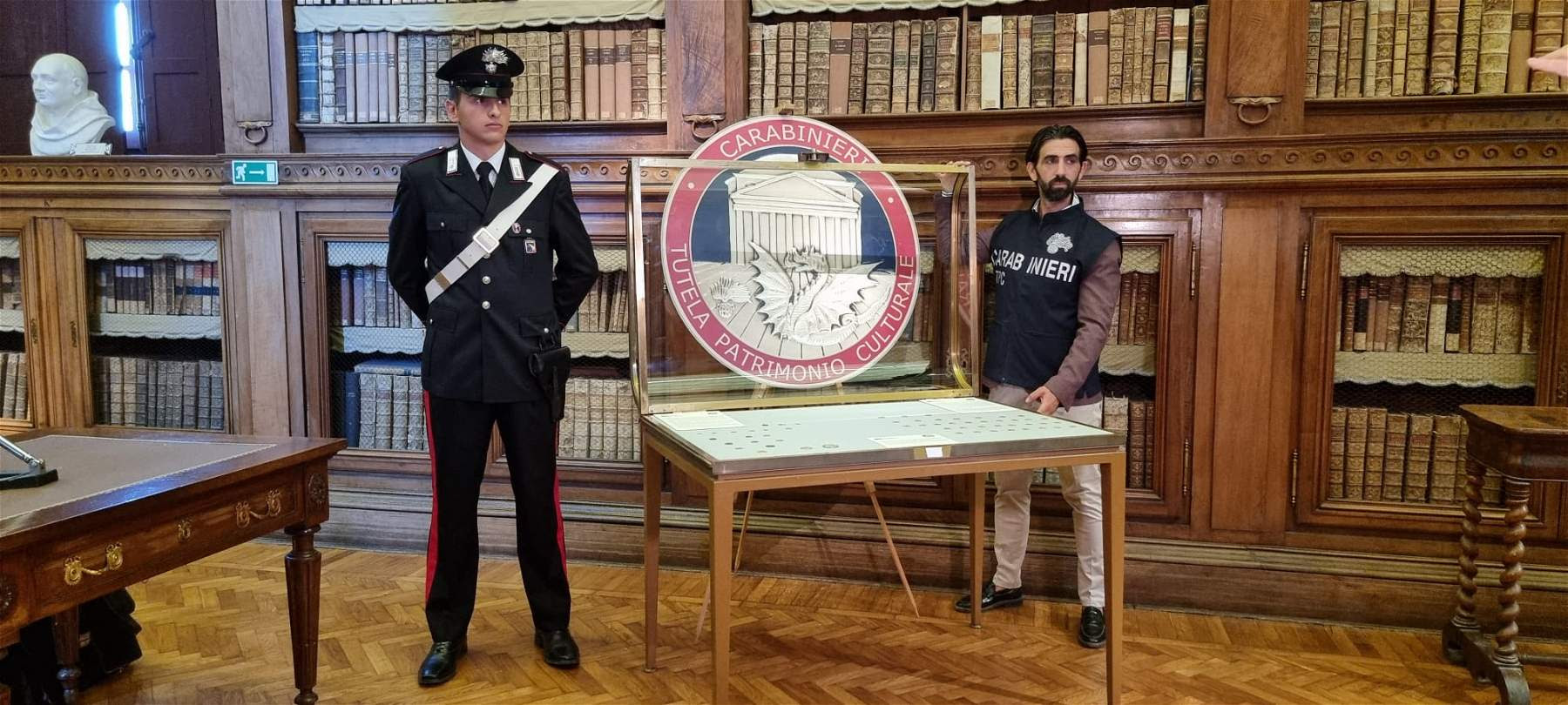 Parma, 56 ancient coins returned to the Pilotta. They had been stolen between 2006 and 2009
