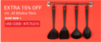 Extra 15% OFF on All Kitchen Tools !! 