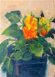 Orange Pansy,still life,oil on canvas,7x5,price$200 - Posted on Wednesday, January 7, 2015 by Joy Olney