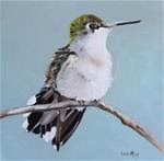 Beaming, Hummingbird Oil Painting, Linda McCoy - Posted on Monday, January 19, 2015 by Linda McCoy