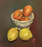Citrus Fruits and Bowl - Posted on Friday, March 13, 2015 by Andre Pallat