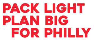 Pack Light Plan Big For Philly Logo