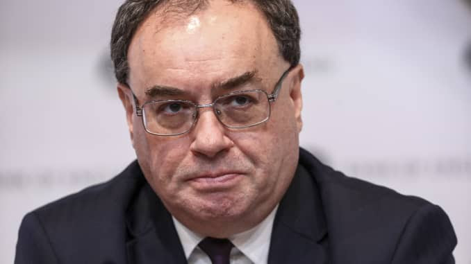 Governador do Banco da Inglaterra, Andrew Bailey.